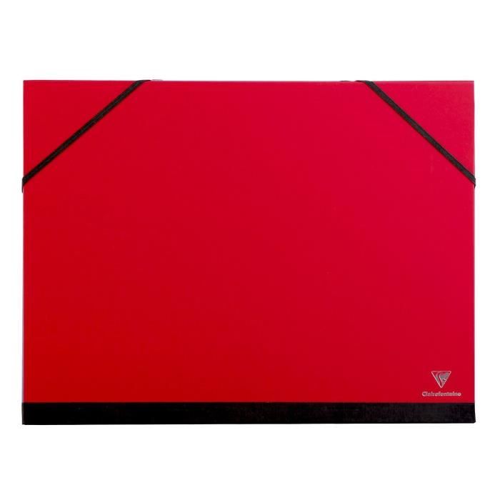 Clairefontaine Carton à dessin Couleur élastiques 28x38cm Rouge Cerise - 44805C