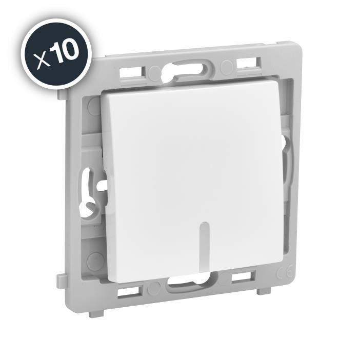 Interrupteur Va-et-vient Lumineux Arnould INITIA 69007 – Mécanisme Seul, Gris, Sans Fil