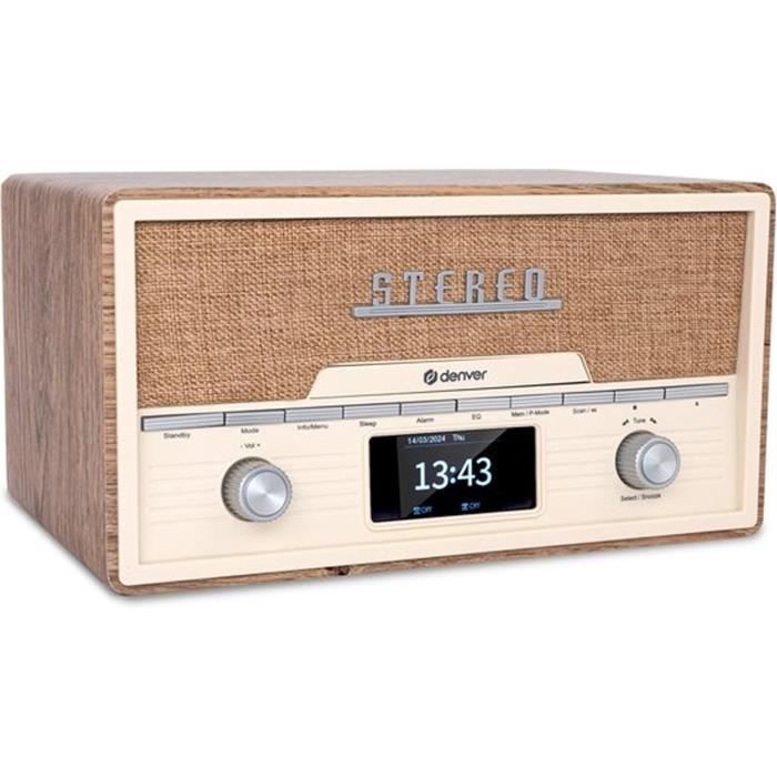 Lecteur CD - Denver - MDA525LW - Bluetooth - DAB/FM - 20 Stations préréglées