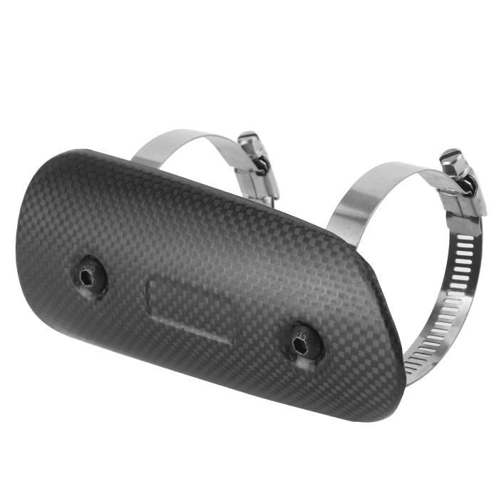 Style Trou Courbe Bouclier Thermique Universel Pour Moto - Protection Échappement 50-70mm - Style Curve Avec Étriers étriers Inclus Installation