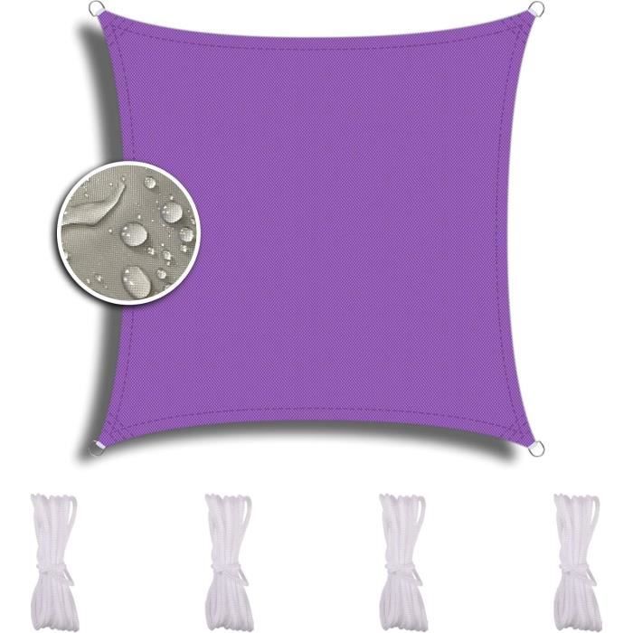 Voile D'Ombrage Rectangle 70x90 Cm - Protection UV 95%, HDPE Respirant - Pour Terrasse, Jardin, Balcon - Marron, Avec Cordes Et Attaches