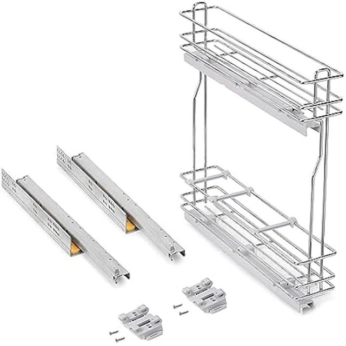 Porte-Bouteilles - Emuca - SupraMax - 150mm - Acier Chromé - Fermeture Amortie Porte-Bouteilles - Emuca - SupraMax - 150mm - Acier Chromé - Fermeture Amortie