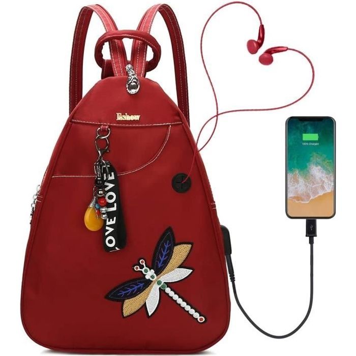 Sac à Dos Femme Eshow Antivol - Petit Sac à Main Porté Dos - Neuf Avec Étiquettes - Modèle FLB010123