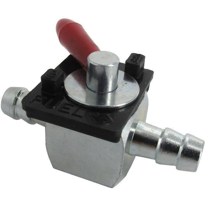 Robinet à essence métallique universel, montage en ligne pour tuyau Ø: 6,35mm