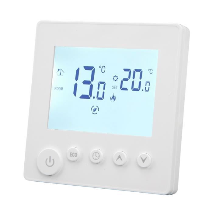 Akozon thermostat numérique LCD Régulateur de température programmable de thermostat de
