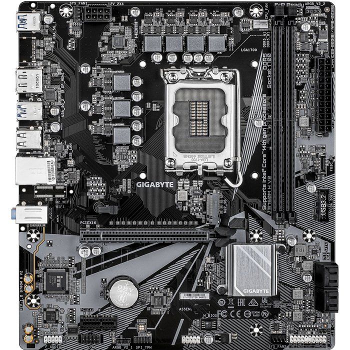 GIGABYTE B760M H V2 Carte Mère Prend en charge les processeurs Intel Core 14e génération VRM numérique 5+1+1 phases jusqu’à - vue 6