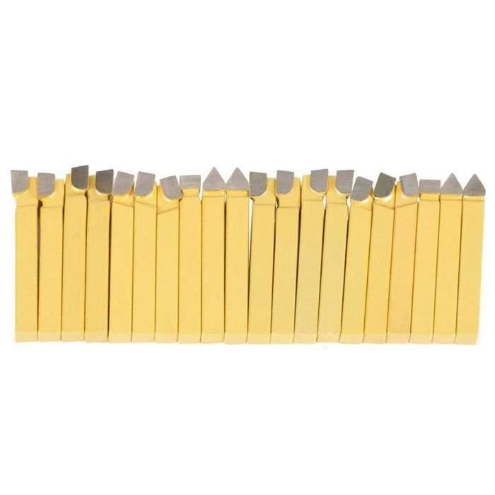 11 Outils De Tournage En Carbure - Pour Tour à Métaux | Kit Professionnel Avec Boîte En Bois
