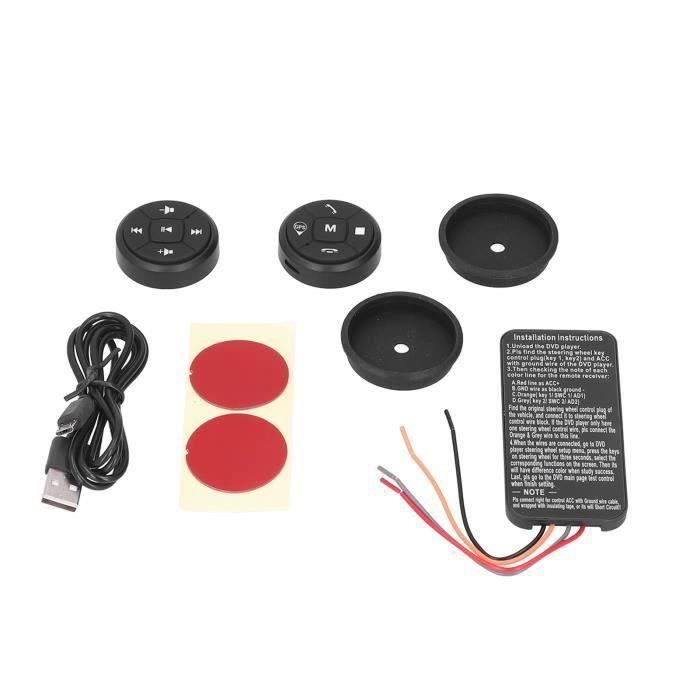 Bouton Multimédia Bluetooth Pour Guidon Moto/vélo - IPX6 étanche - Contrôle Musique, Appels, Assistant Vocal - Rechargeable Type-C - 5