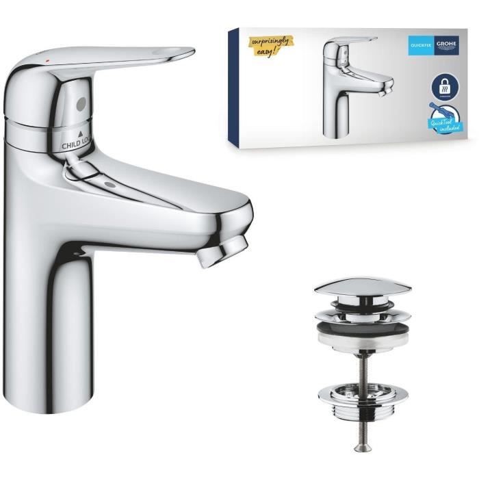 Grohe Swift mitigeur monocommande lavabo, taille M, chrome (G24327001)