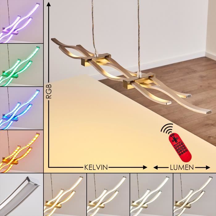 Suspension LED Gamsen - HOFSTEIN - Diamètre 120 cm - Intensité variable - Changement de couleur