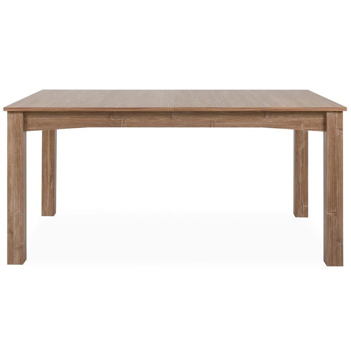 Table à manger extensible effet bambou 6/8 personnes 160/200 cm - Romi