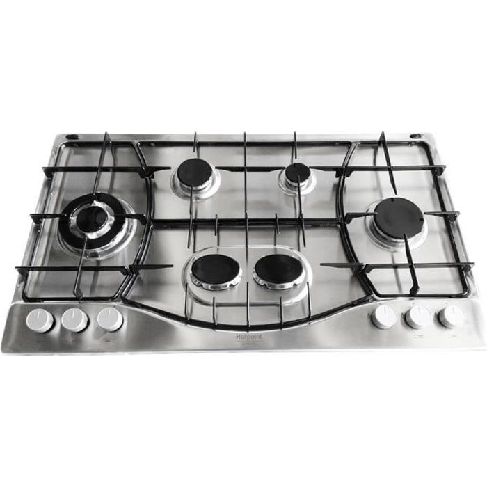 Plaque de cuisson à gaz 90cm - HOTPOINT ARISTON - PHN 962 TS/IX/HA - 6 brûleurs