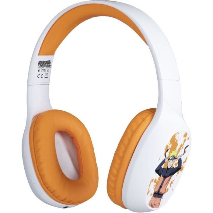 Casque audio sans fil Bluetooth 5.3 - KONIX - Naruto Shippuden - Autonomie 30 h - Câble Jack - Motif Naruto