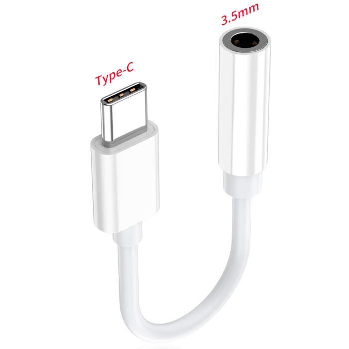 Adaptateur USB C Jack 3,5mm Adaptateur Jack USB Type C Audio Pour