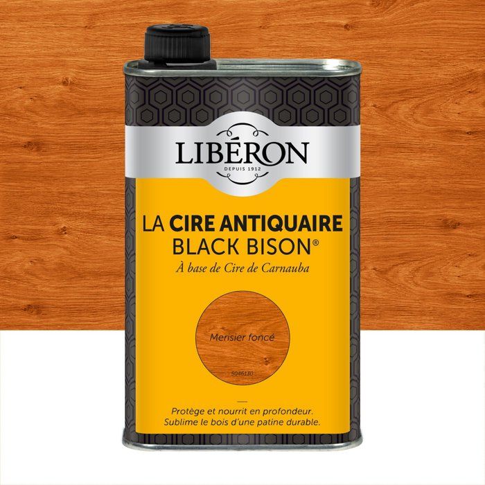 Cire antiquaire Black Bison® Liquide - LIBERON - Merisier foncé - 0 5L Cire antiquaire Black Bison® Liquide - LIBERON - Merisier foncé - 0 5L
