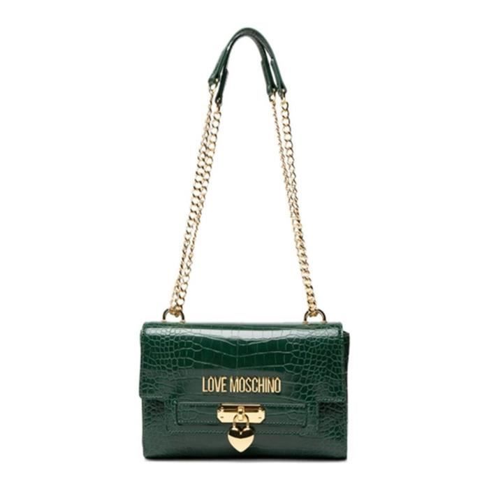 Sac à Main Moschino 100% Authentique - Grain Doux Vert, Thème Love, Neuf Avec étiquettes