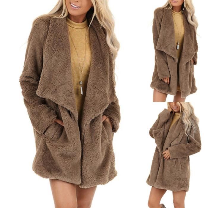 manteau long femme fourrure