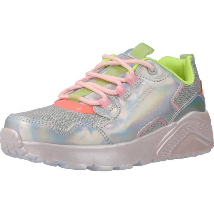 Skechers Basket - SKECHERS - 136640 - Gris - Fille - Enfant - Lacets