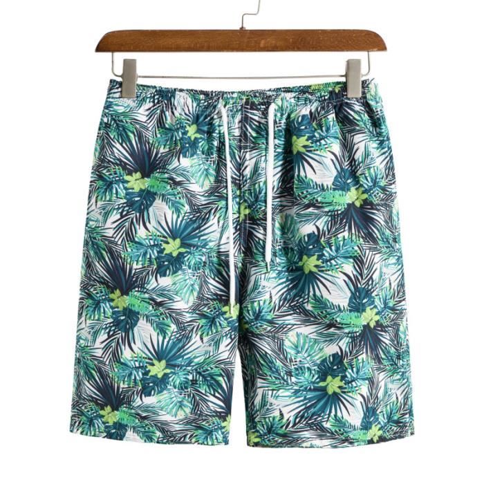 Short De Plage Hawaïen Imprimé Cochon - Homme - Pour Surf, Natation, Détente - Taille élastique Avec Cordon