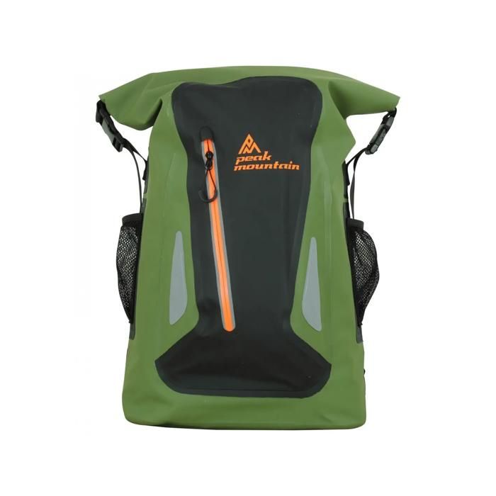 Sac à dos imperméable Peak Mountain - noir/kaki Sac à dos imperméable Peak Mountain - noir/kaki