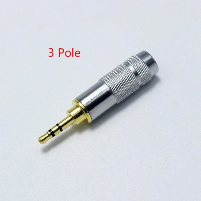 3 Prises Jack 6,35 Mm TS Mâles Mono - Remplacement Sans Soudure - Pour Câble Microphone, Haut-parleur, Audio - Réparation Facile - 5