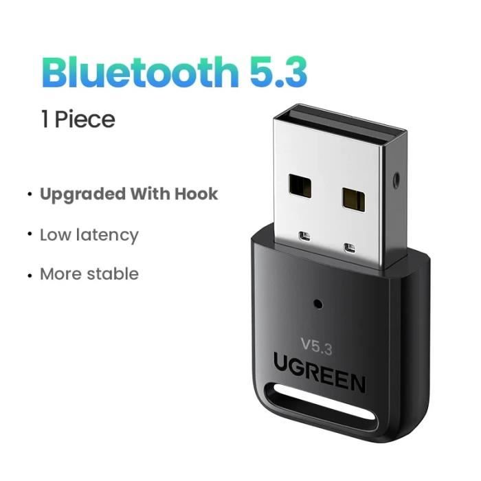 Adaptateur Bluetooth 5.3 USB Pour PS5/PS4/PC/Switch - Dongle Audio à Faible Latence (moins De 40 Ms), Double Connexion Casque, Compatible Multiplateforme