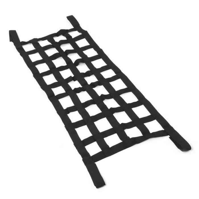 Hamac Toit Voiture + Filet Cargaison Jeep Wrangler YJ TJ JK JL - Tissu Oxford Noir 147x48cm