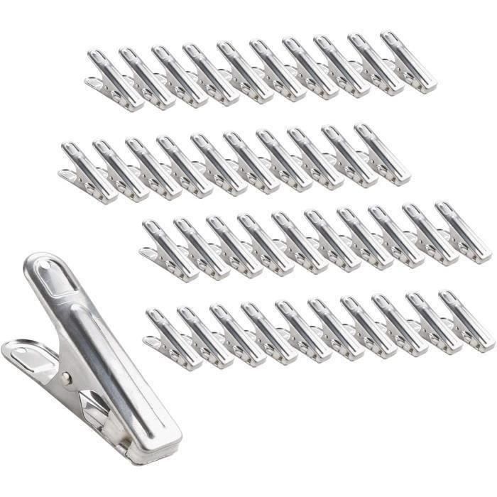 20 Pinces à Linge Inox Grand Format - Pour Couettes, Serviettes De Plage, Solides Et Anti-rouille