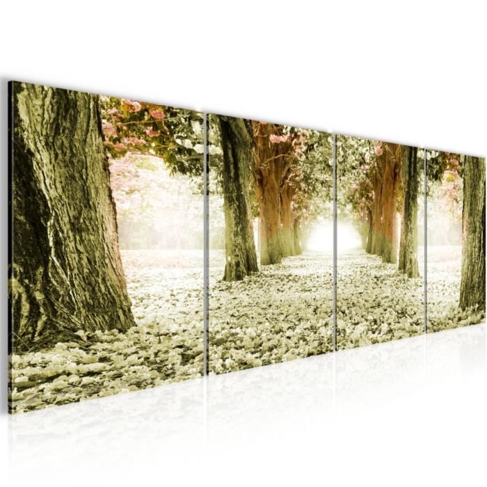 Tableau Forêt Paysage Sur Toile Runa Art - Décoration Murale Salon Chambre 61x165cm
