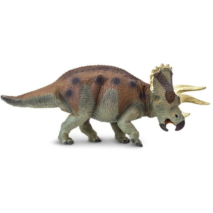 Safari Dinosaure Triceratops Junior 27 Cm Caoutchouc Marron Gris Cdiscount Jeux Jouets