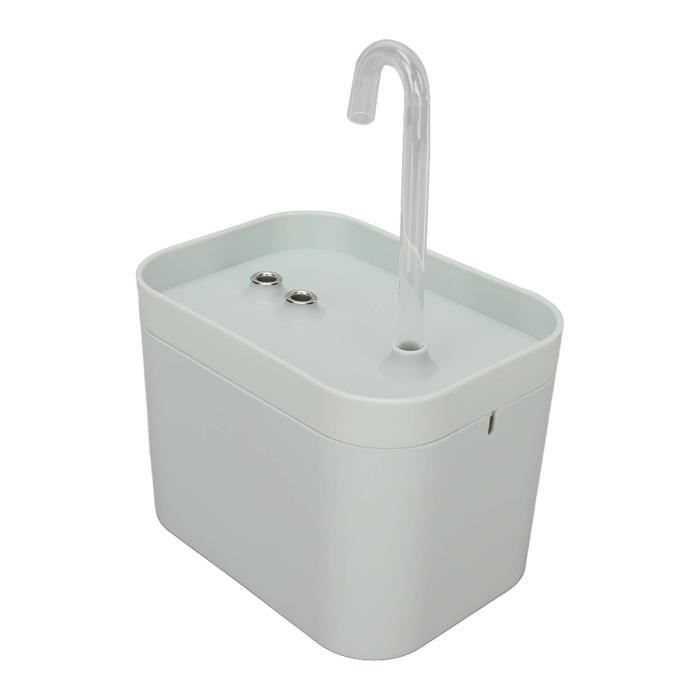 Fontaine à eau pour chat - SALALIS - Modèle 15 L - Bleu gris - Faible bruit - Facile à nettoyer