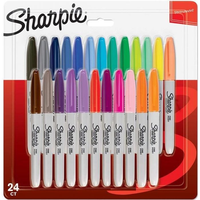 Sharpie 2065405 marqueur 24 pièce(s) Multicolore Pointe fine/ogive