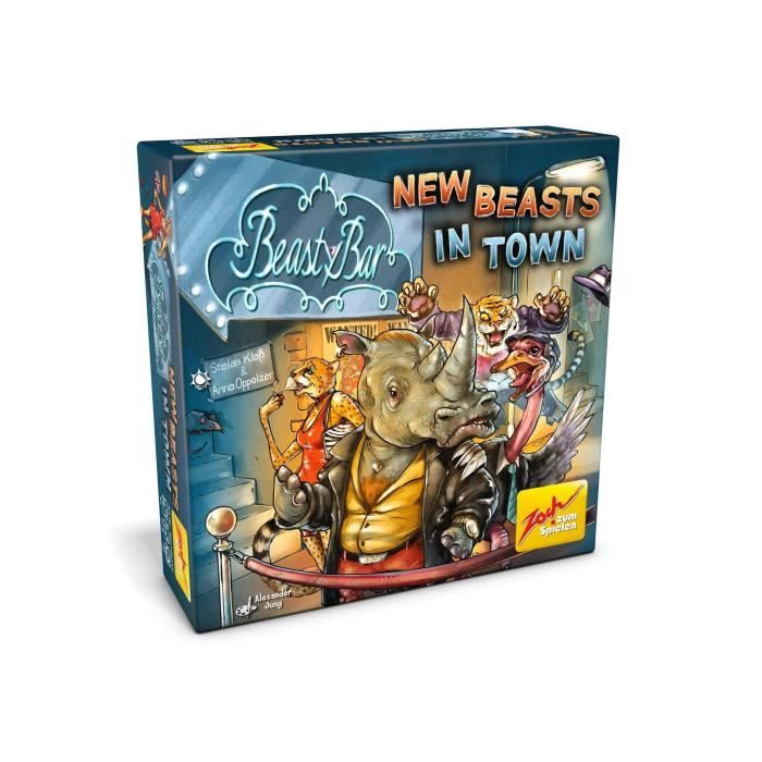 Zoch 601105156 Beasty Bar New Beasts in Town – Le Jeu de Cartes Puissant – Jouable et combinable de manière Autonome – pour 2 à 4 Joueurs, Jeu de stratégie pour Enfants
