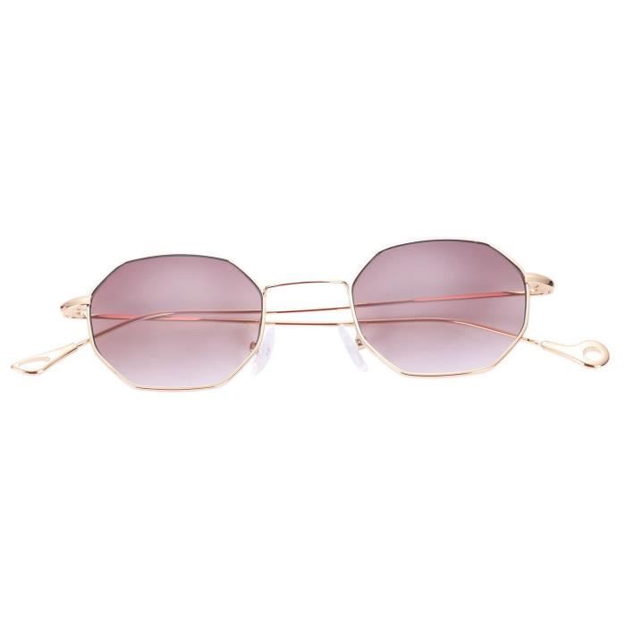 Mixte Lunettes de soleil octogonales bleues Fashion Octy