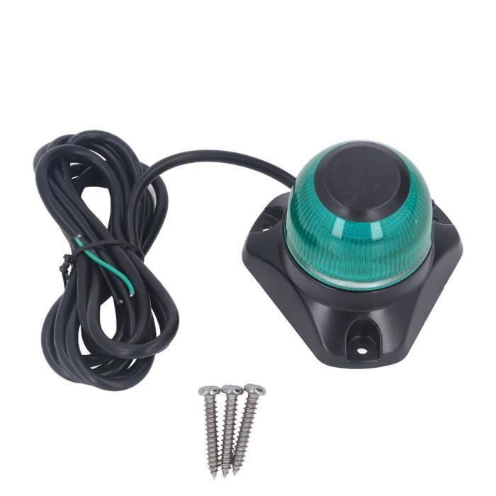 Feu De Navigation LED Vert étanche Pour Bateau - Ancre Et Poupe Combiné - 12-24V