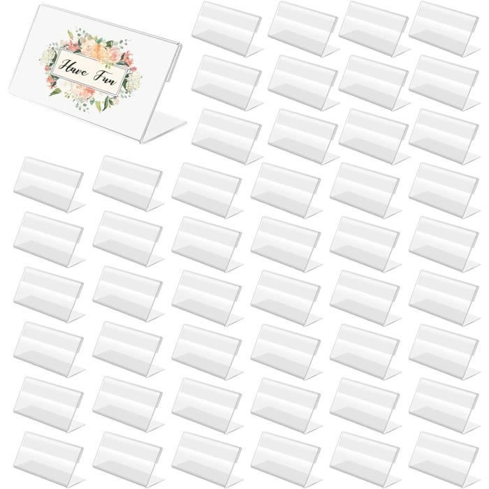 100 Porte-Étiquettes Étagère PVC Transparent - Clips Durables Pour Prix Supermarché Et Magasin