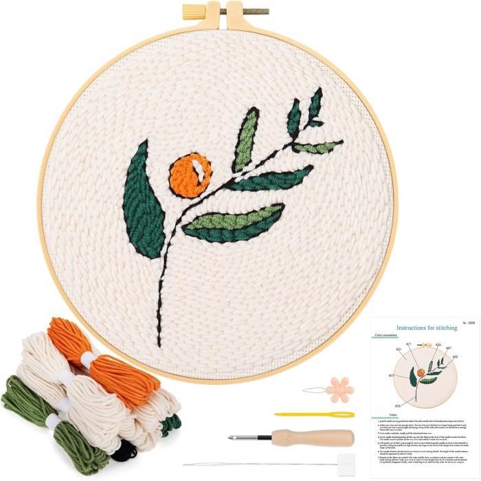 Kit Punch Needle Broderie GlasFlength - DIY Panda, Accessoires Complets Pour Débutants Et Adultes