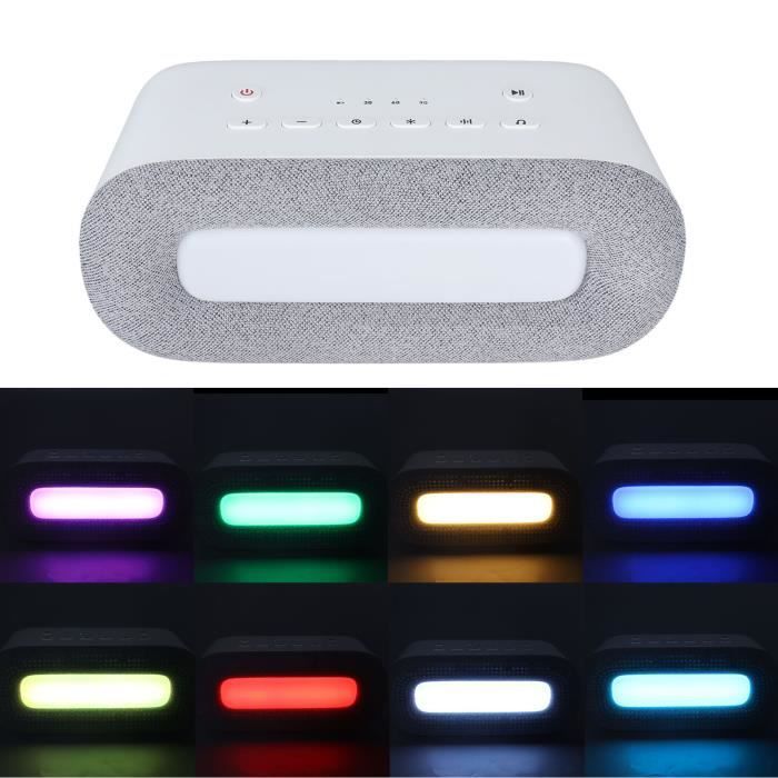Appareil de thérapie de sommeil intelligent à bruit blanc 5V 2A 2000mAh avec lumières colorées