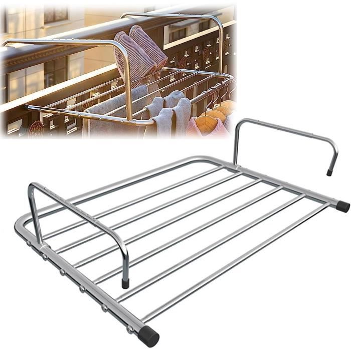 Support Panneau Solaire Balcon – Crochets Acier Inoxydable 304 – Fixation Sans Perçage – Compatible Tous Panneaux PV – 2 Ou 4 Pièces