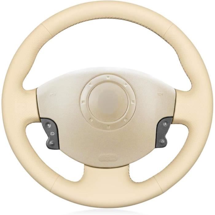 MEWANT Coprivolante In Pelle Microfibra Cucito A Mano Per Renault Mégane 2, Kangoo, Scénic 2, Grand Scénic. Personalizzabile, Fai-da-te.