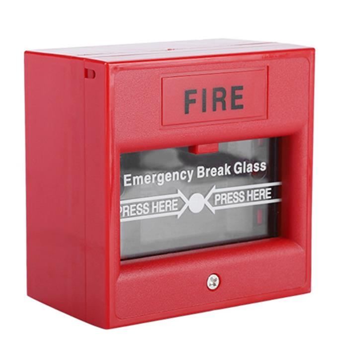 Bouton Alarme Incendie Bris De Verre – Interrupteur Urgence Sortie De Secours Sécurité Maison