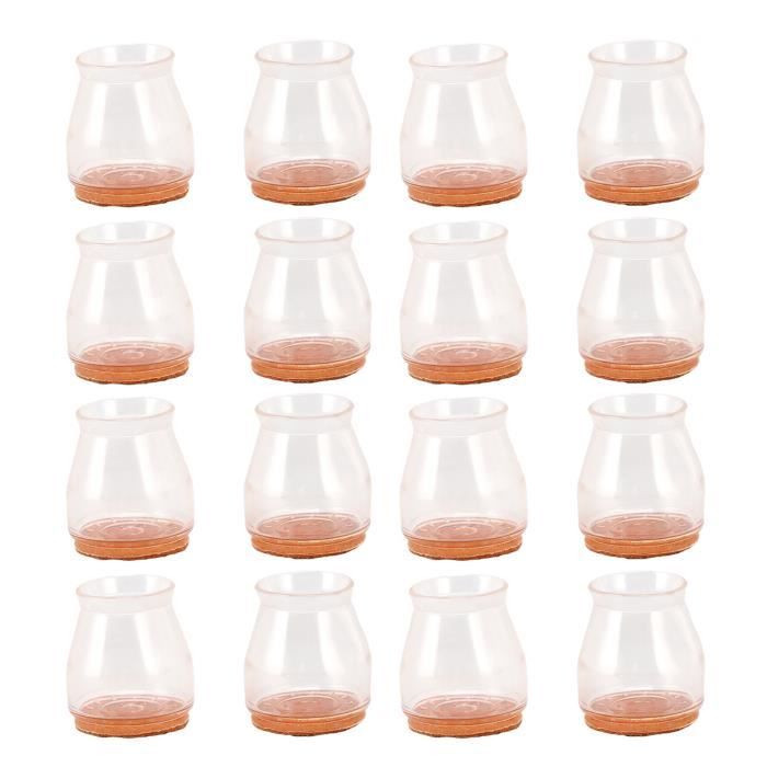 16 Pcs Protection Pied De Chaise En Silicone Transparent Diamètre De