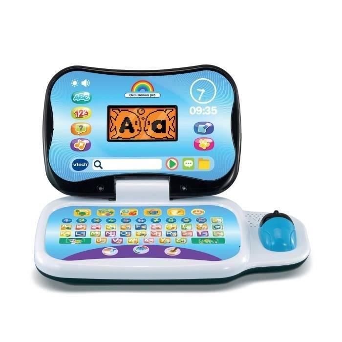 Ordinateur éducatif VTECH ORDI GENIUS PRO NOIR pour enfants de 3 à 7 ans avec souris et 20 activités