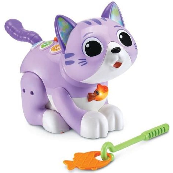 Jouet interactif VTECH BABY - Mina, Mon Chat Attrap'Poisson - Effets lumineux et musique - 18 à 36 mois