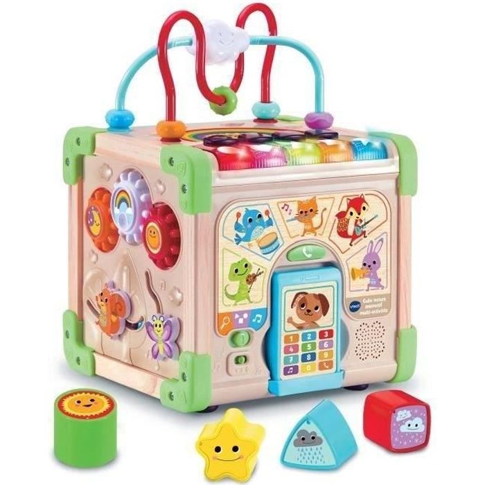 VTECH CUBE NATURE INTERACTIF MULTIACTIVITÉ (JOUET AVEC PARTIE BOIS CERTIFIÉ FSC®)