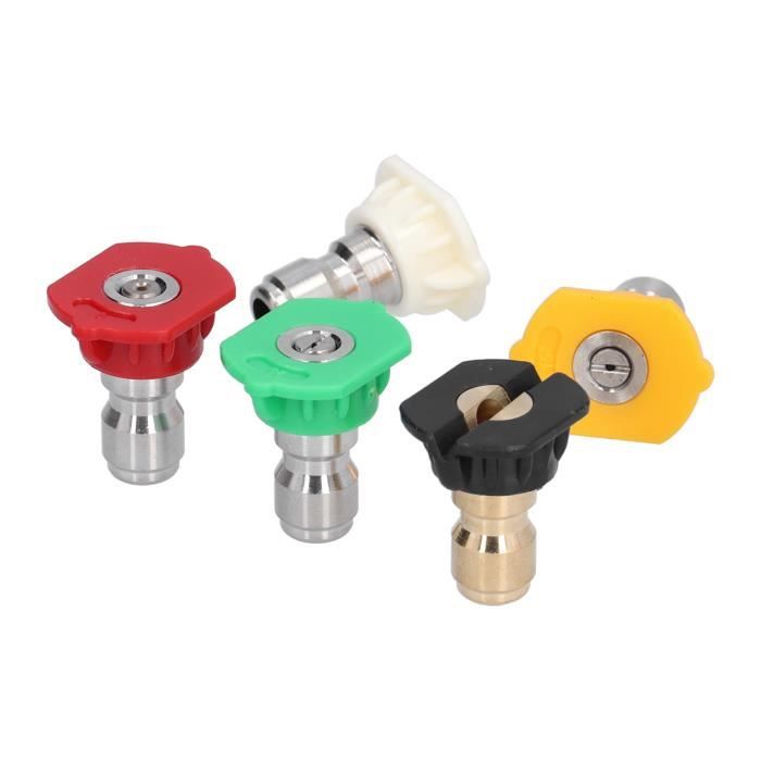 Lot De 5 Buses Pour Nettoyeur Haute Pression - Acier Inoxydable Et Laiton, Angles 0° à 65°, Compatible Jusqu'à 4000 PSI - 7