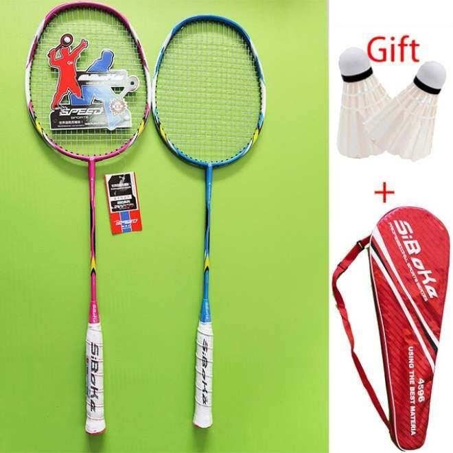 Ensemble 2 Raquettes Badminton Adulte – Léger & Résistant, Idéal Famille & Loisirs – Cadre Renforcé, Poignée Antidérapante