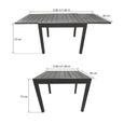 Table de jardin extensible en aluminium Toilinux Byron 4-8 pers. - Gris Anthracite-1