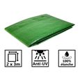 Bâche plastique armée verte 2x3m - 170g/m² - Traitement anti-UV-1