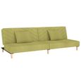 Canapé-lit à 2 places vert en tissu - Banquette Clic clac - Sofa Divan convertible-1